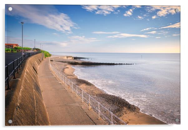 Hornsea Seafront and Beach Acrylic by Tim Hill