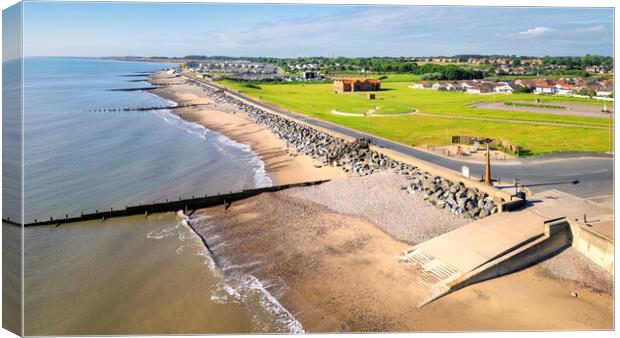 Hornsea South Promenade from Above Canvas Print by Tim Hill