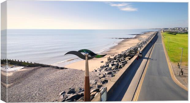 South Promenade Hornsea Sand and Sea Canvas Print by Tim Hill