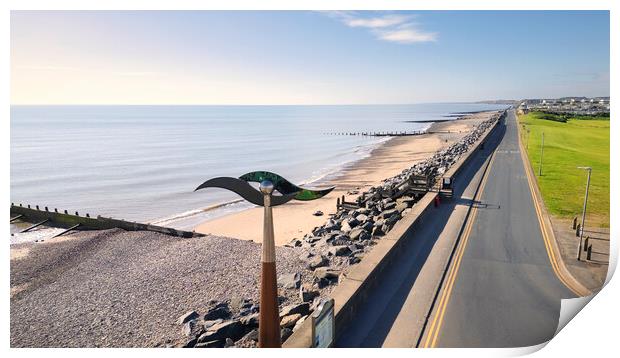 South Promenade Hornsea Sand and Sea Print by Tim Hill