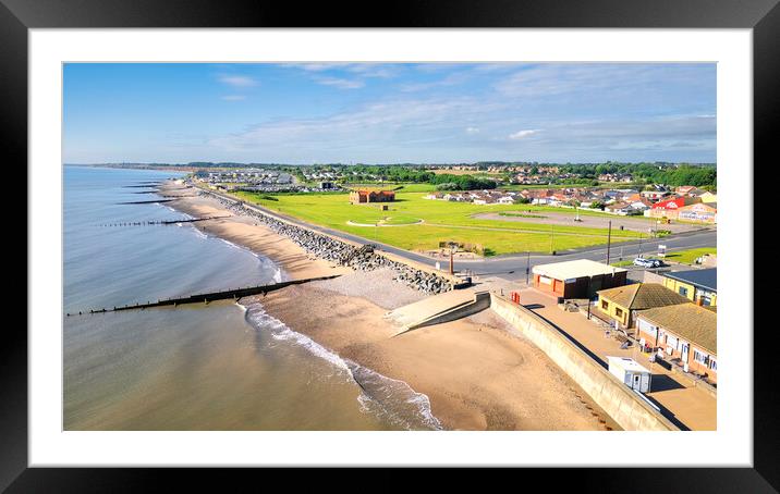 Hornsea South Promenade from Above Framed Mounted Print by Tim Hill
