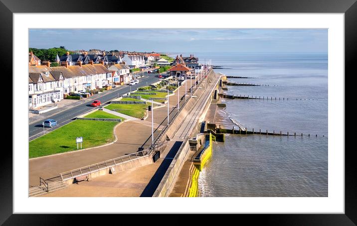 Hornsea Promenade and beach from Above Framed Mounted Print by Tim Hill