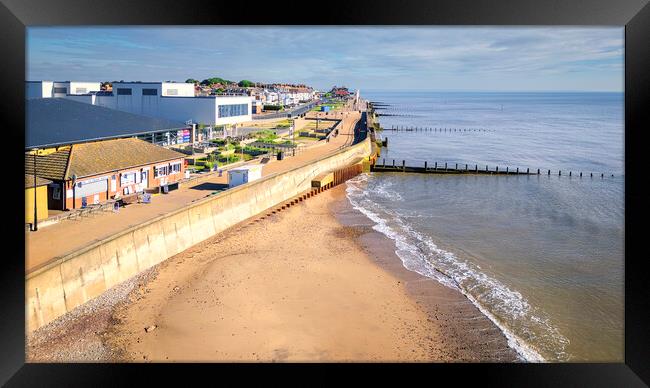 Hornsea Promenade and beach from Above Framed Print by Tim Hill