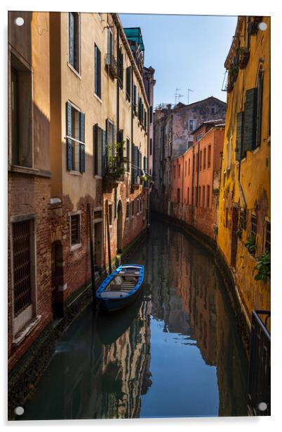 Canal in City of Venice, Italy Acrylic by Artur Bogacki