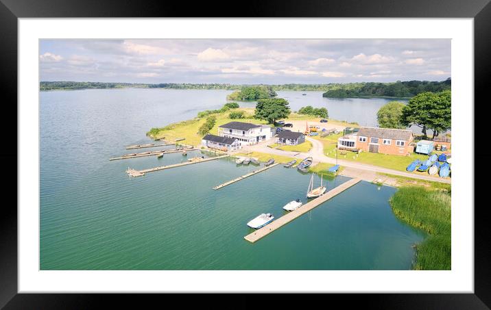 Hornsea Mere Cafe and Boat Jetties Framed Mounted Print by Tim Hill