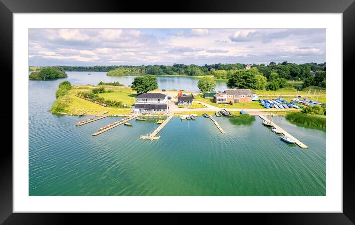 Hornsea Mere Cafe and Boat Jetties Framed Mounted Print by Tim Hill