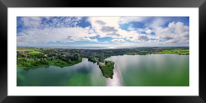Hornsea Mere Panoramic Framed Mounted Print by Tim Hill