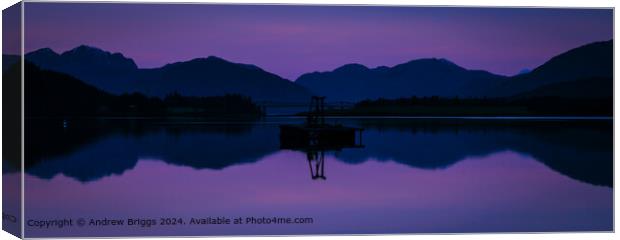 Ballachulish Bridge Silhouette Dawn Canvas Print by Andrew Briggs