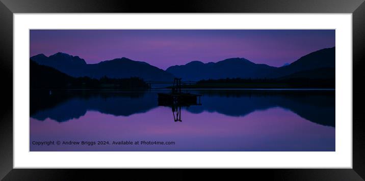 Ballachulish Bridge Silhouette Dawn Framed Mounted Print by Andrew Briggs