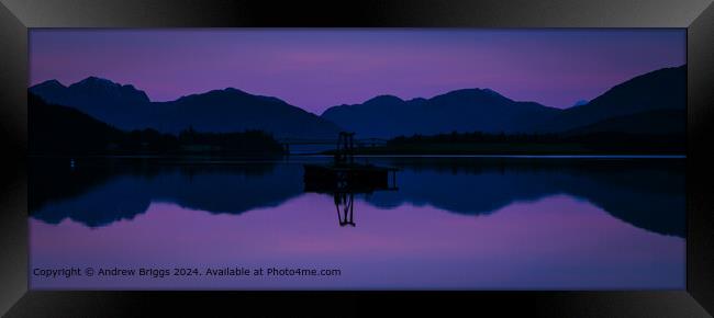 Ballachulish Bridge Silhouette Dawn Framed Print by Andrew Briggs