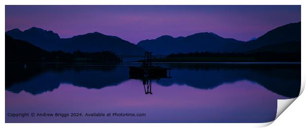 Ballachulish Bridge Silhouette Dawn Print by Andrew Briggs