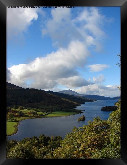 Queens View, Perthshire Framed Print by Chris Petty