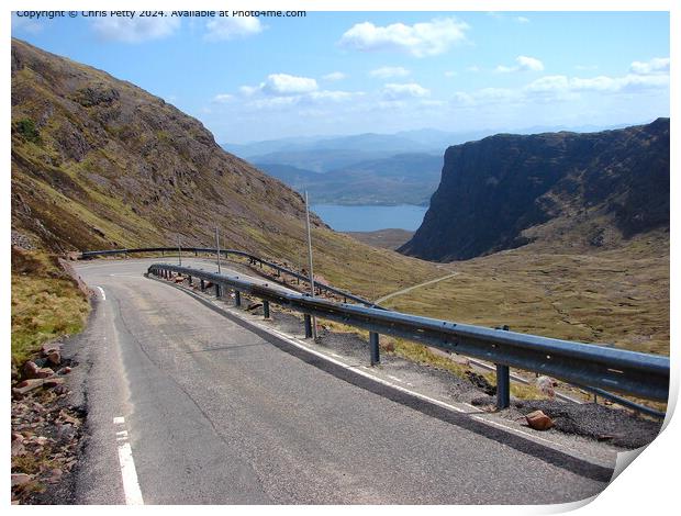 The Bealach na Ba (Pass of the Cattle) Print by Chris Petty