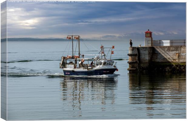 Moray Lass Burghead Harbour Canvas Print by Tom McPherson