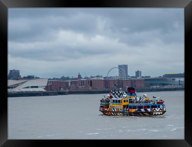 Razzle Dazzle Ferry Crossing Framed Print by Victor Burnside