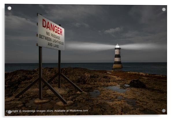 Trwyn Du Lighthouse  Acrylic by Ironbridge Images