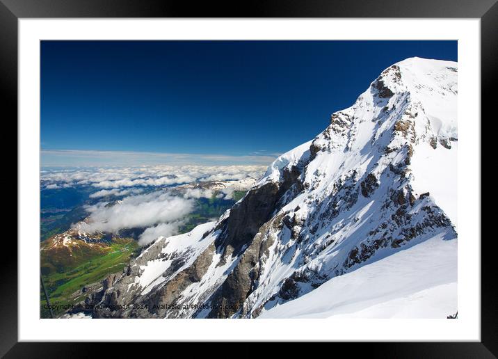 Jungfraujoch Landscape Interlaken Framed Mounted Print by David Yeaman