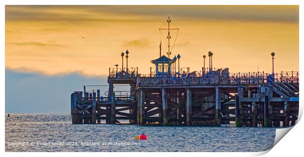 Swanage Pier Sunrise Print by Stuart Wyatt