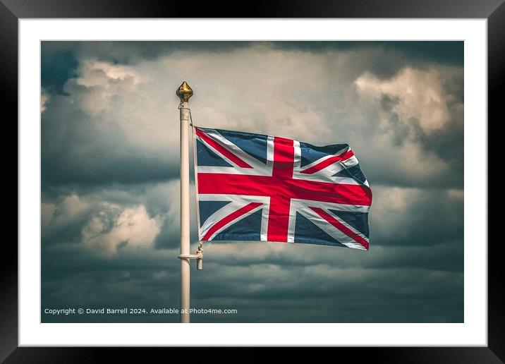 Union Flag Stormy Nostalgia Framed Mounted Print by David Barrell
