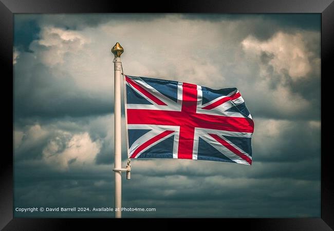 Union Flag Stormy Nostalgia Framed Print by David Barrell