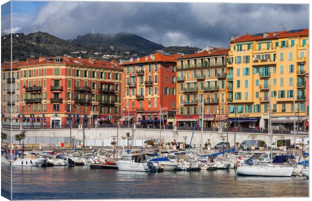 Port Lympia In City Of Nice In France Canvas Print by Artur Bogacki