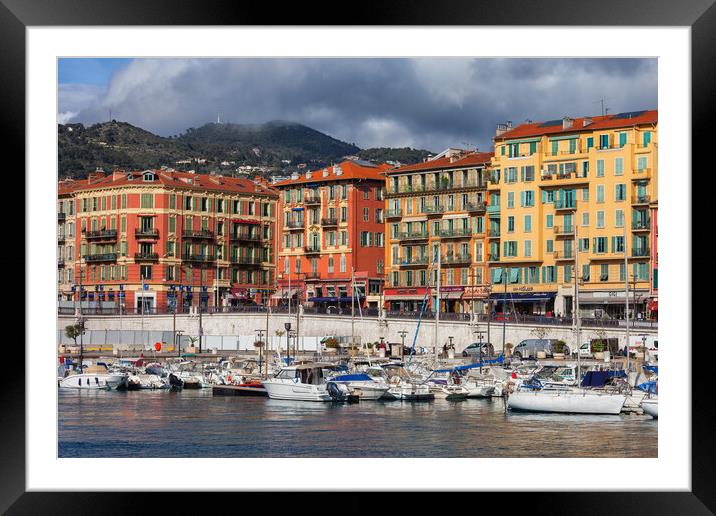 Port Lympia In City Of Nice In France Framed Mounted Print by Artur Bogacki