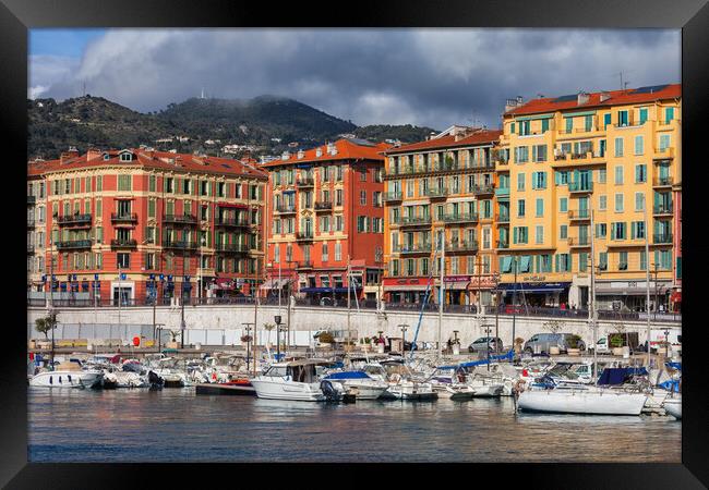 Port Lympia In City Of Nice In France Framed Print by Artur Bogacki