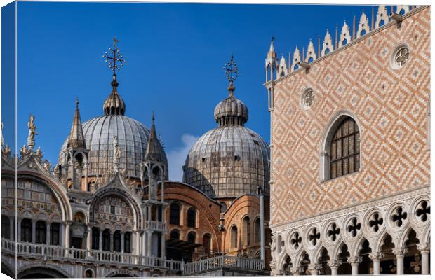 St Mark Basilica And Doge Palace In Venice Canvas Print by Artur Bogacki