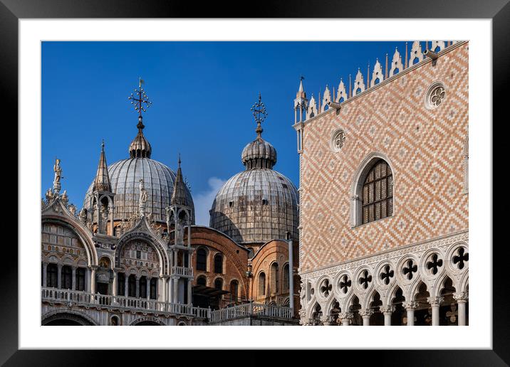 St Mark Basilica And Doge Palace In Venice Framed Mounted Print by Artur Bogacki