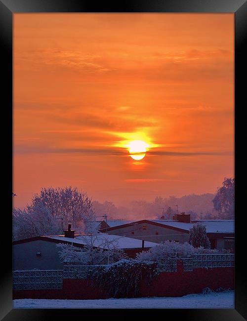 Winter Sunrise Framed Print by Laura McGlinn Photog