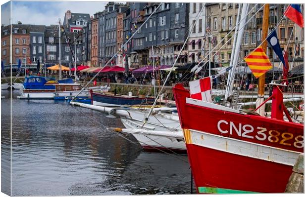 Vieux Bassin Honfleur Street Photography Canvas Print by Martyn Arnold