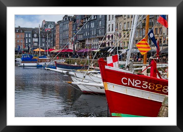Vieux Bassin Honfleur Street Photography Framed Mounted Print by Martyn Arnold