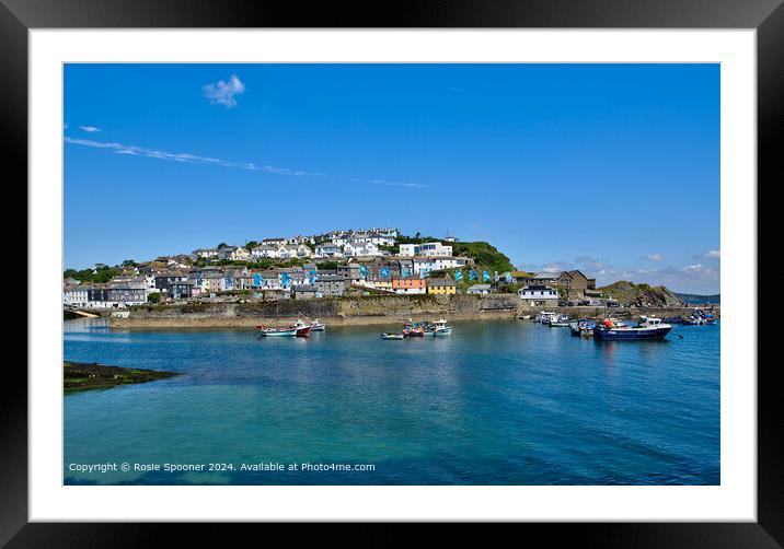 Turquoise Sea, Mevagissey Harbour, Cornwall Framed Mounted Print by Rosie Spooner