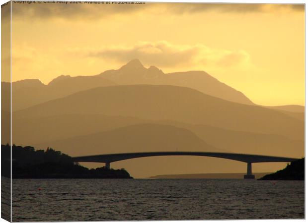 Skye Bridge Sunset  Canvas Print by Chris Petty