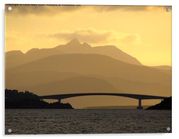 Skye Bridge Sunset  Acrylic by Chris Petty