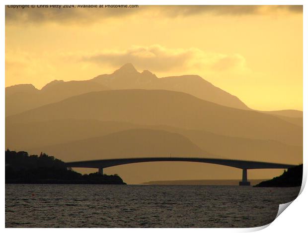 Skye Bridge Sunset  Print by Chris Petty