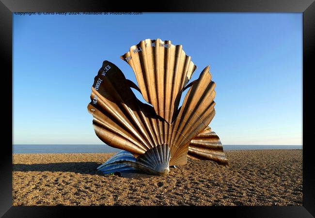 The Scallop, Aldeburgh, Suffolk Framed Print by Chris Petty