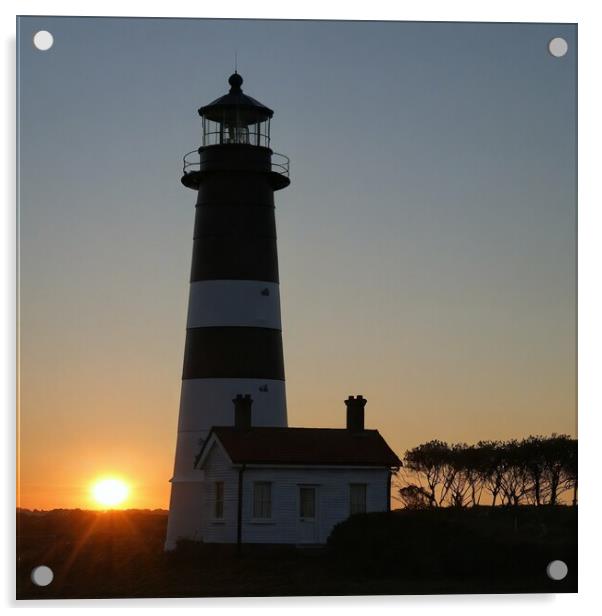 Sunset Lighthouse Nostalgia Acrylic by Paddy 