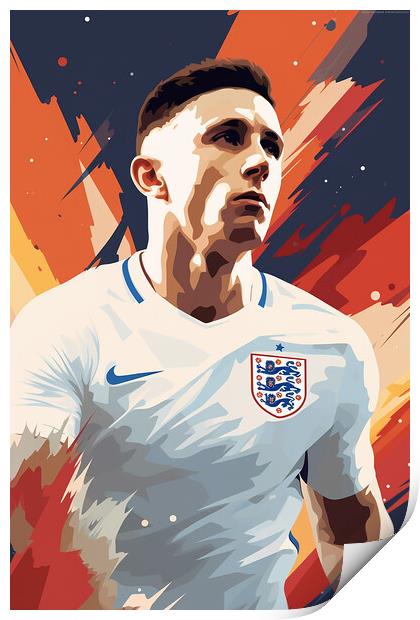 Phil Foden Print by Steve Smith