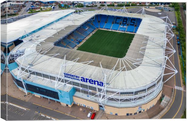 Coventry City Football Stadium Aerial Canvas Print by Apollo Aerial Photography