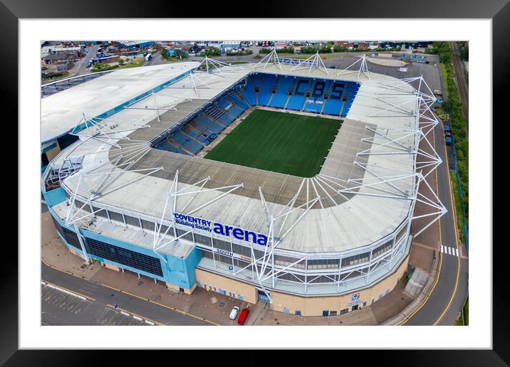 Coventry City Football Stadium Aerial Framed Mounted Print by Apollo Aerial Photography