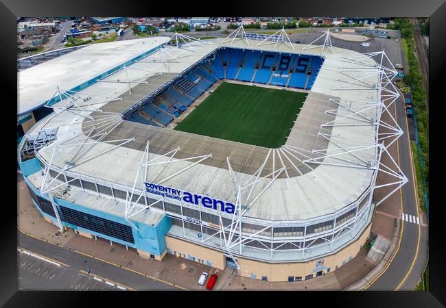 Coventry City Football Stadium Aerial Framed Print by Apollo Aerial Photography