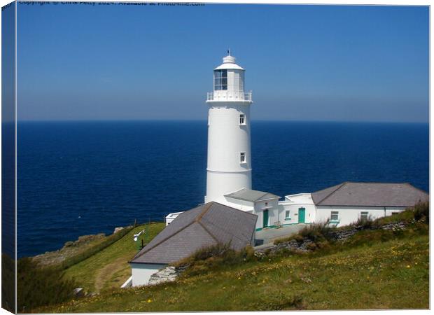Trevose Head Lighthouse, Cornwall Canvas Print by Chris Petty