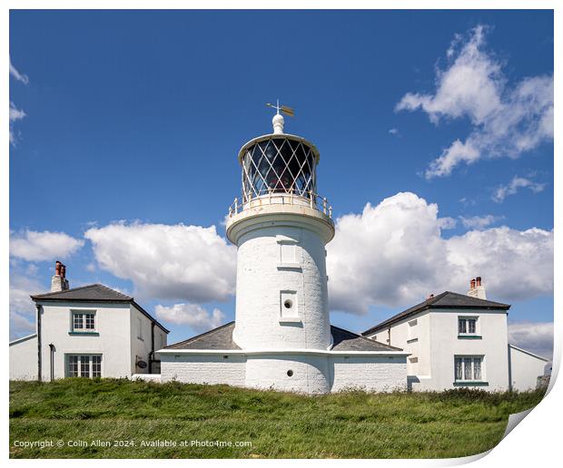 Caldey Island Lighthouse, Pembrokeshire, Wales.  Print by Colin Allen