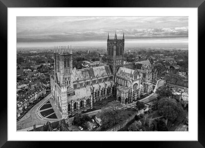 Lincoln Cathedral Framed Mounted Print by Apollo Aerial Photography