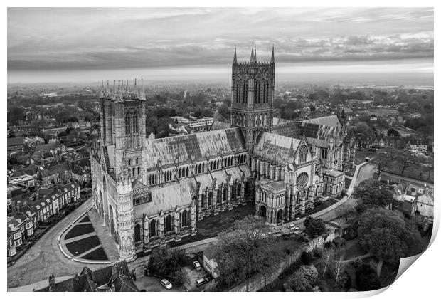 Lincoln Cathedral Print by Apollo Aerial Photography