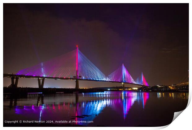 The Queensferry Crossing, Scotland Print by Richard Newton