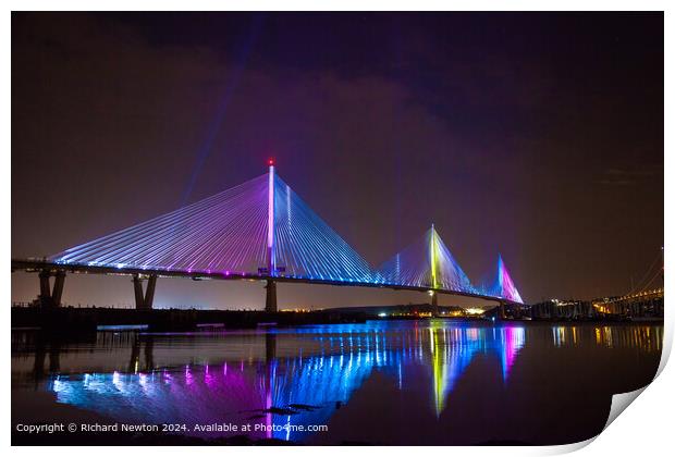 Queensferry Crossing Light Reflection Print by Richard Newton