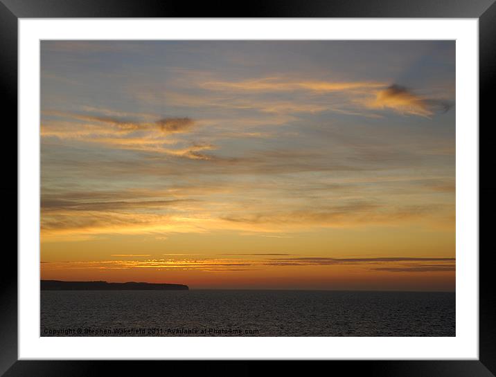 Sunrise over Flamborough Head Framed Mounted Print by Stephen Wakefield