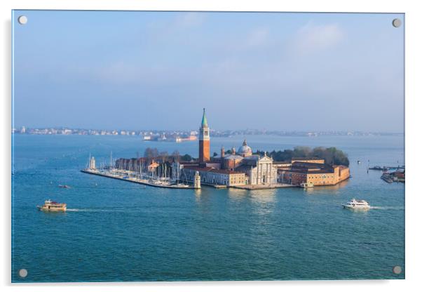 San Giorgio Maggiore Island In Venice Acrylic by Artur Bogacki